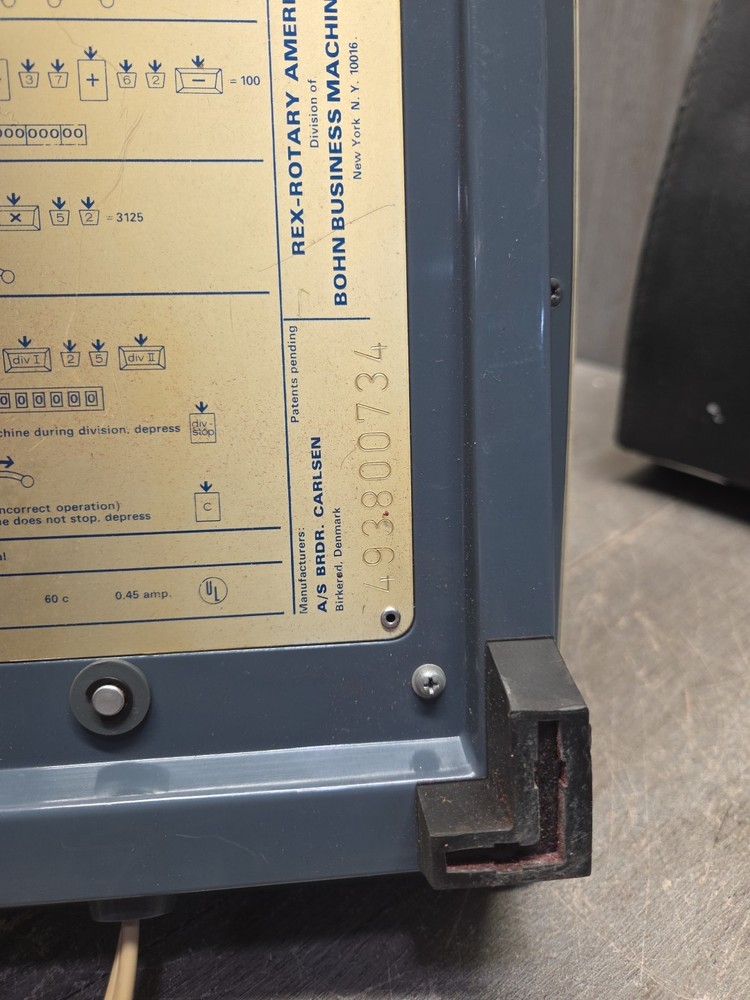 Bohn Contex Model 55 Mechanical Calculator