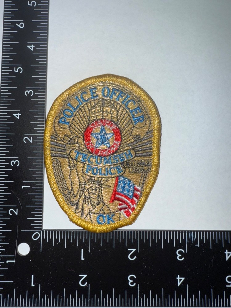 Tecumseh Police Shoulder Patch Oklahoma Obsolete