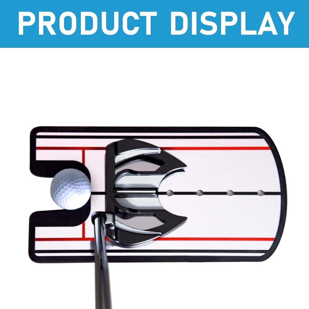 Golf Putting Alignment Mirror with Cup Combo Portable Training Aids, Practice