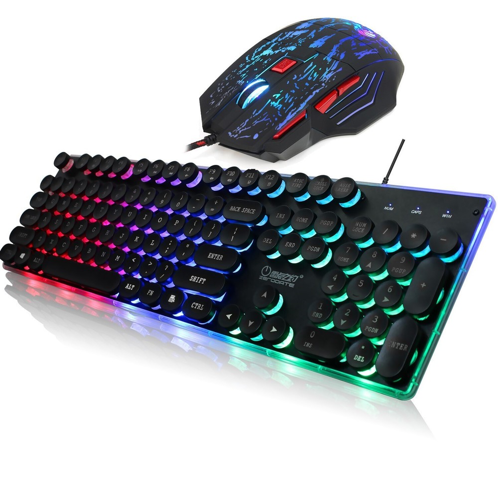 X2 Computer Set Video Game Gaming PC Keyboard Keypad Console LED PI Mouse Bundle