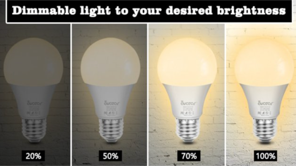 4 Pack Smart Light Bulb APP WiFi LED Lighting Work Alexa&Google E26 8W 800LM
