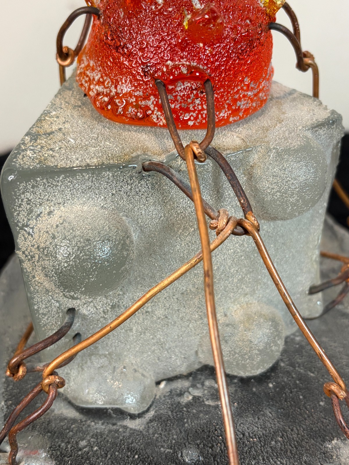 Hank Murta Adams Large Piece Slice of Cake Art Glass Sculpture 10.5" X 5.75"