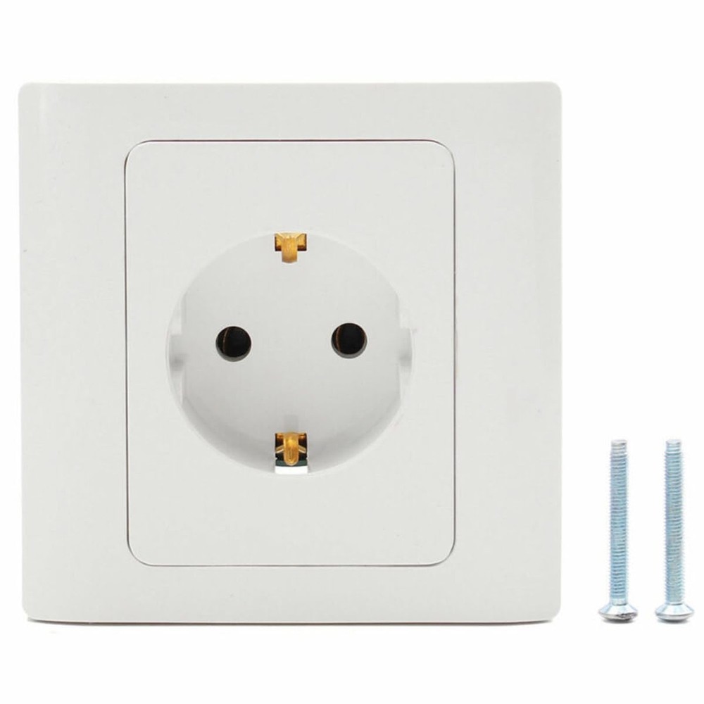 Single EU German Standard Electrical Plug Socket Wall Power Outlet Panel 16A ...