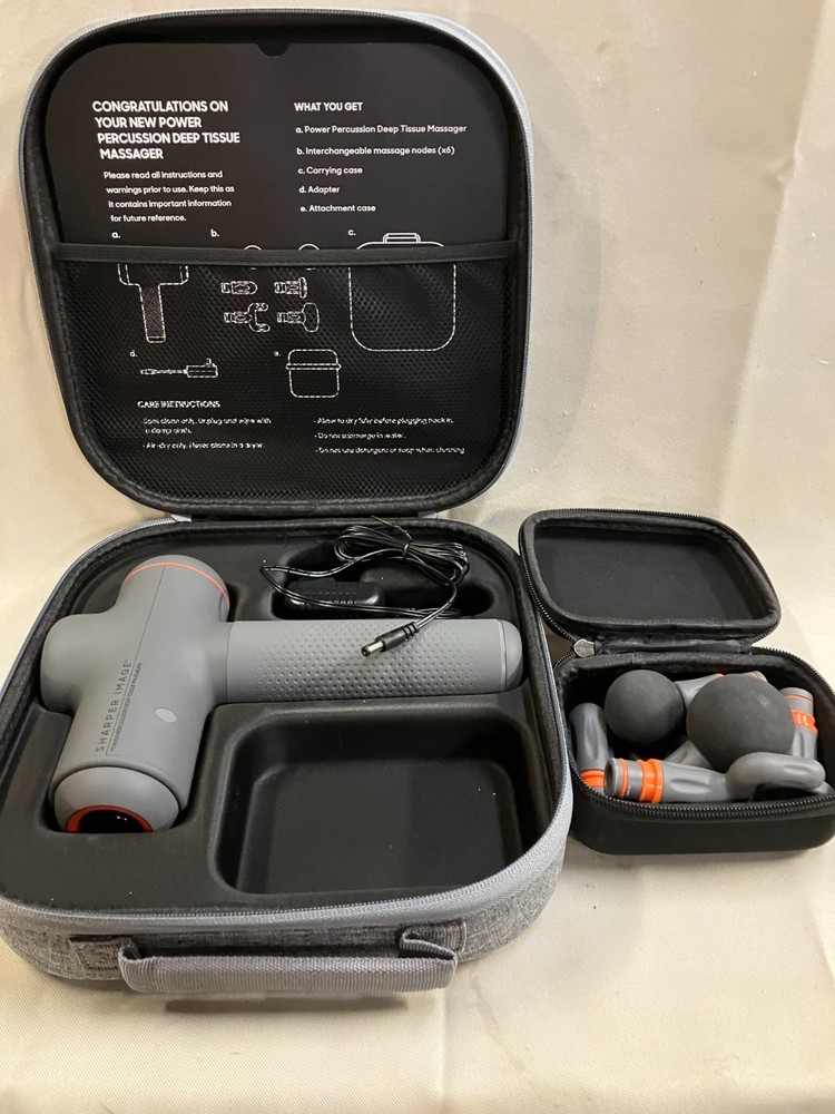 Sharper Image Power Percussion Deep Tissue Massager 6 Attachments