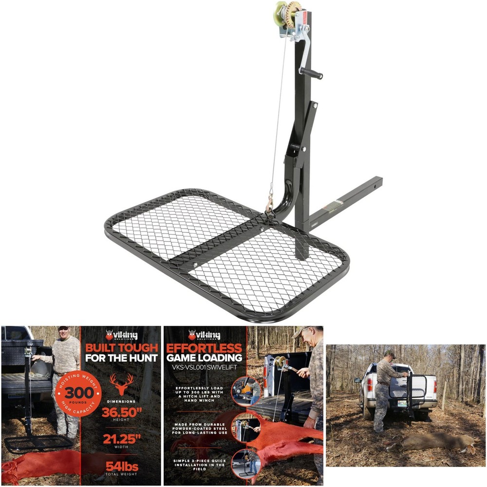 Durable Lightweight Foldable Big Game Hitch-Mounted Lifting System