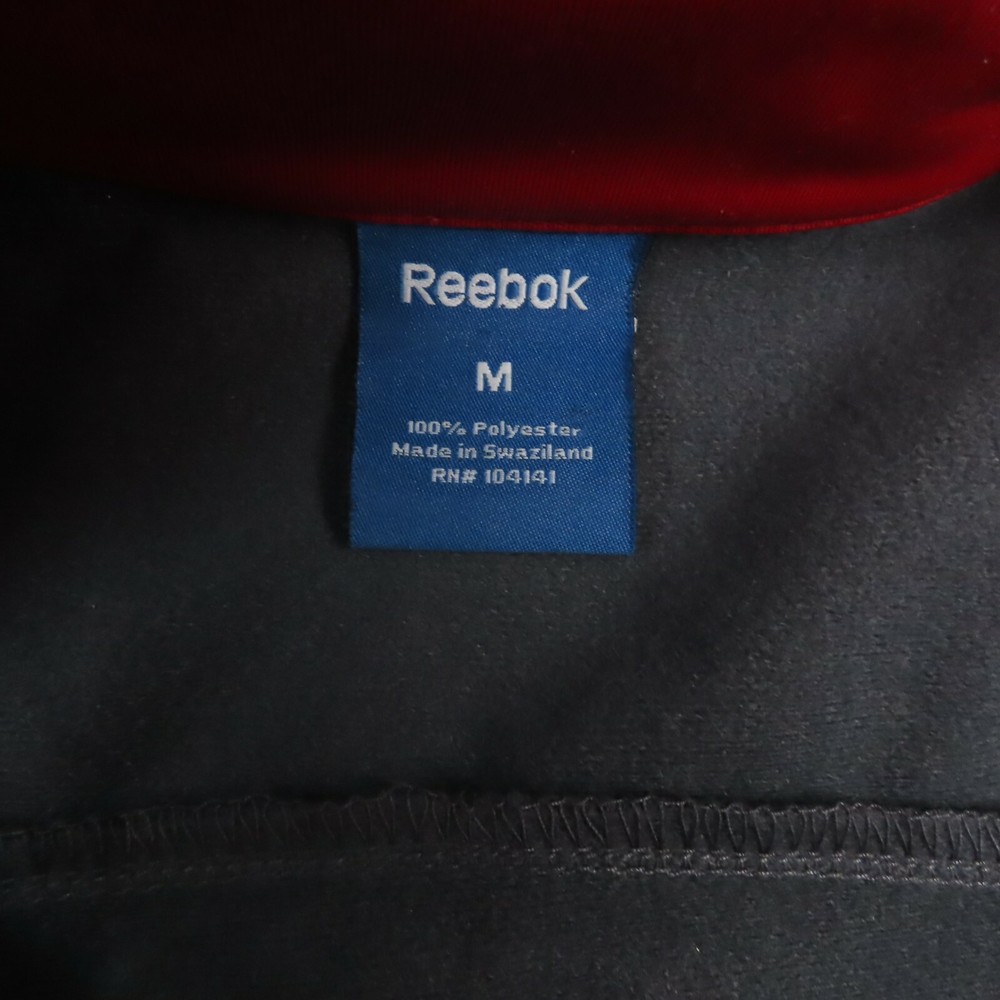 Reebok Mens Sweat Jacket Size Medium Full Zip Gray Pockets Athletic