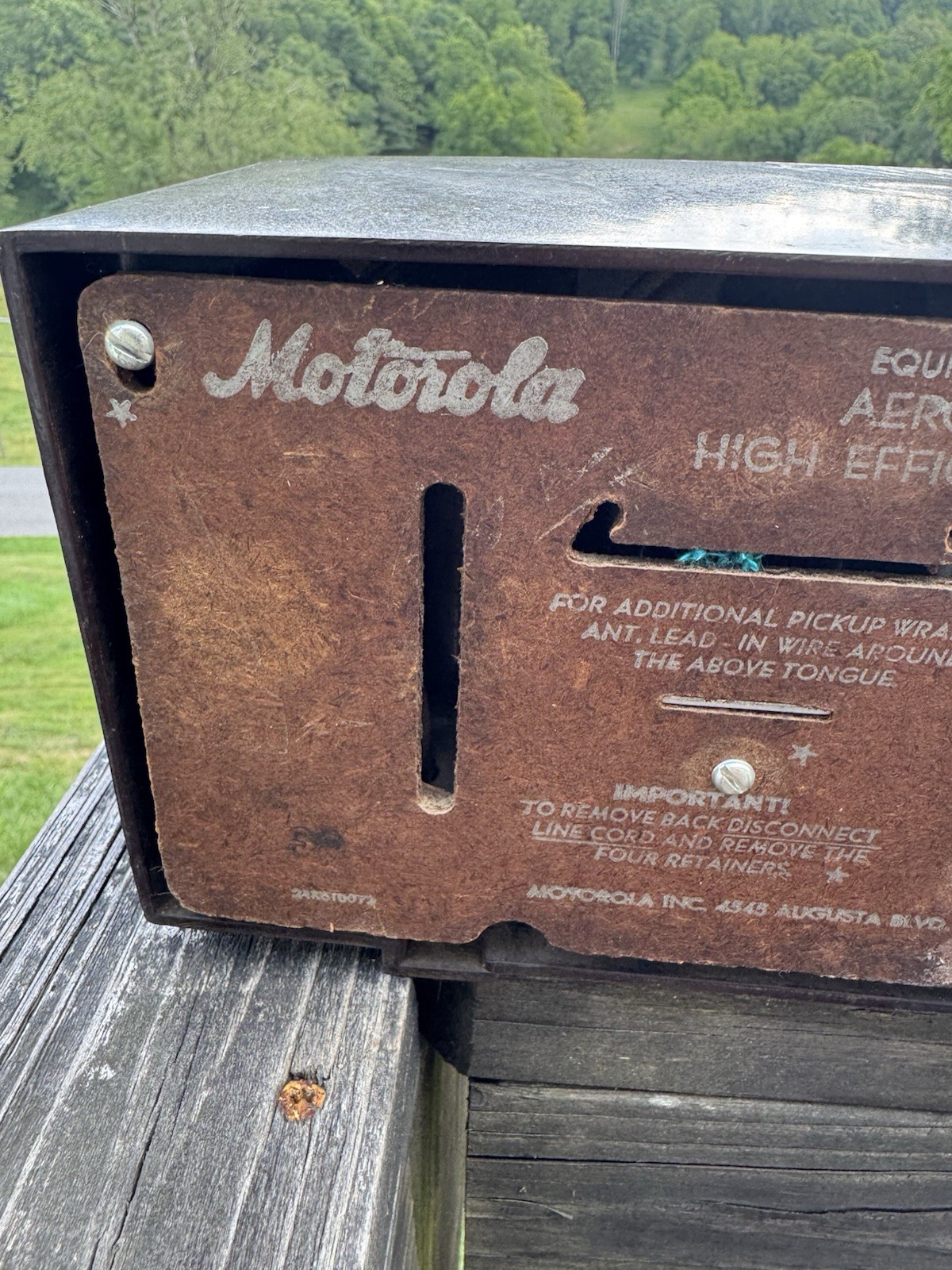 Vintage 1950 Motorola Model 51C Tube AM Clock Radio Works Brown Plastic