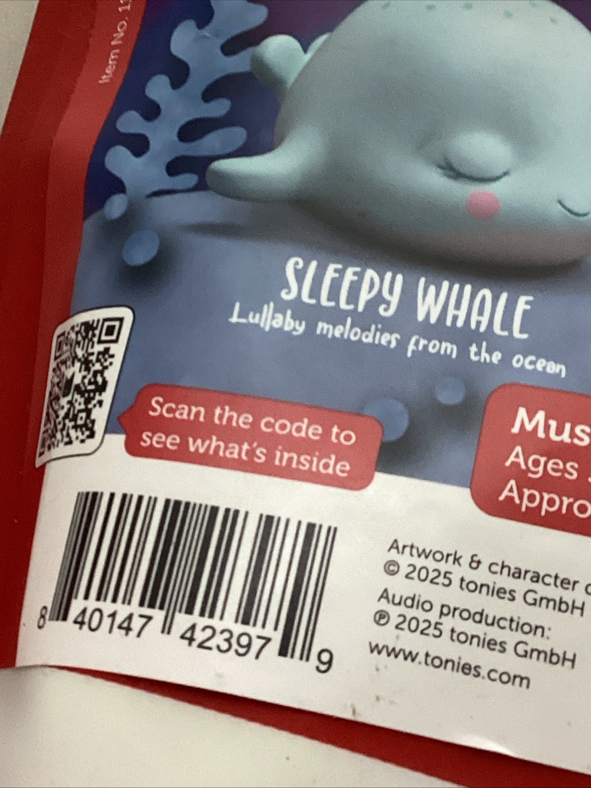 Tonies-Sleepy Whale - Lullabies from the Ocean-Audio Character-USA-New for 2025