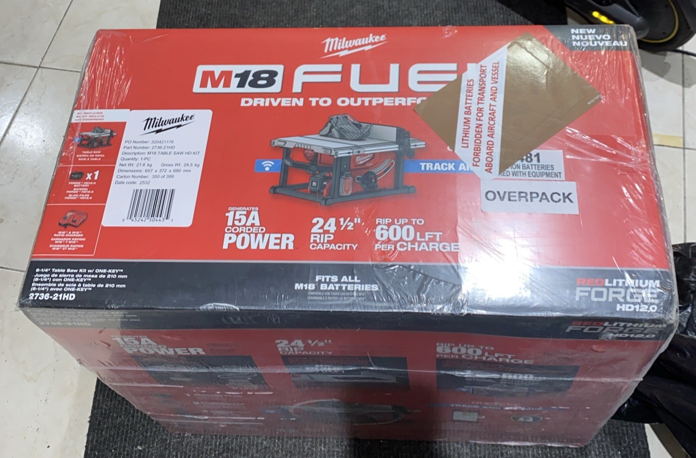Milwaukee 2736-21HD M18 FUEL 8-1/4" Table Saw with One-Key Kit