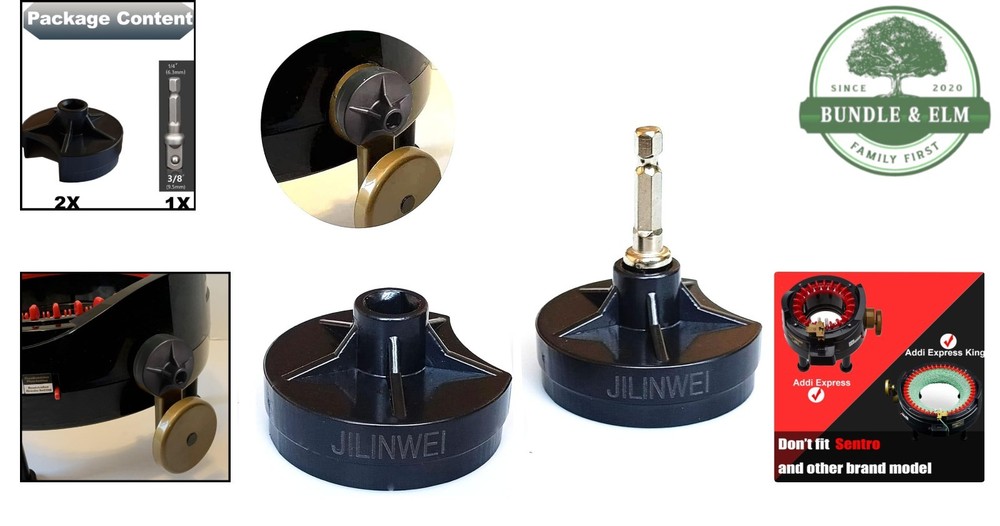 Knitting Machine Adapter for Quick Knit Projects with Power Drill Attachment