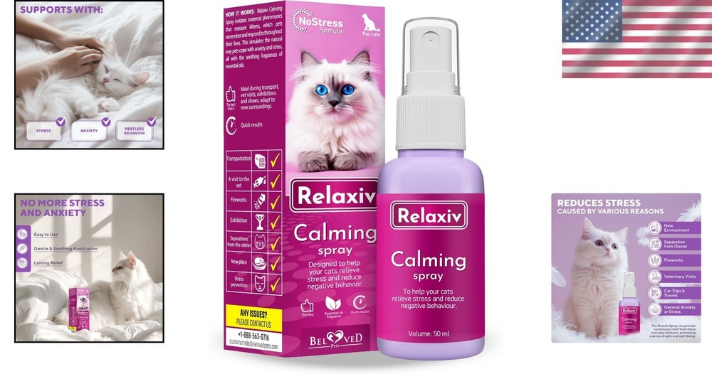 1.7oz Cat Scratch & Stress Relief Pheromone Spray - Effective & Safe Solution