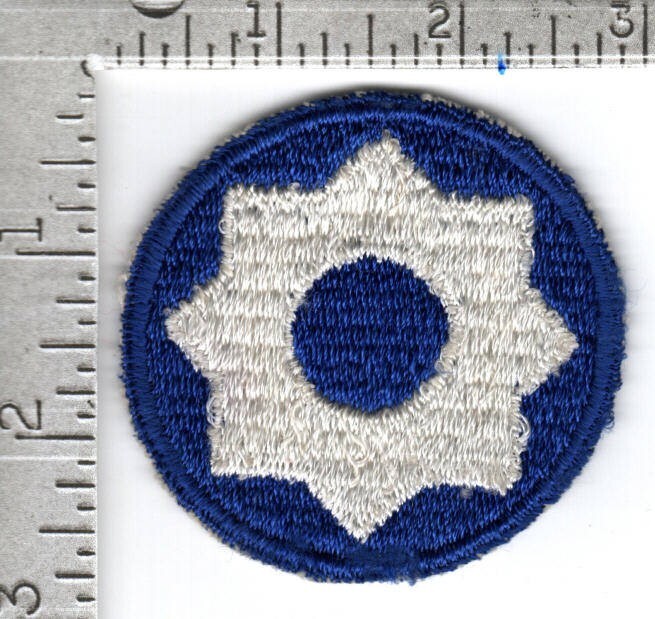 U.S. Army patch (circa 1940s) - 8th Service Command