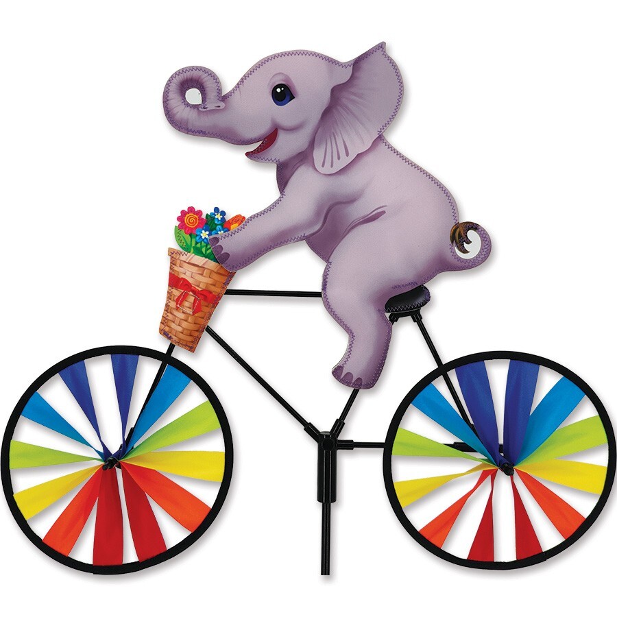 Elephant Bike Bicycle Wind Spinner 18.75"