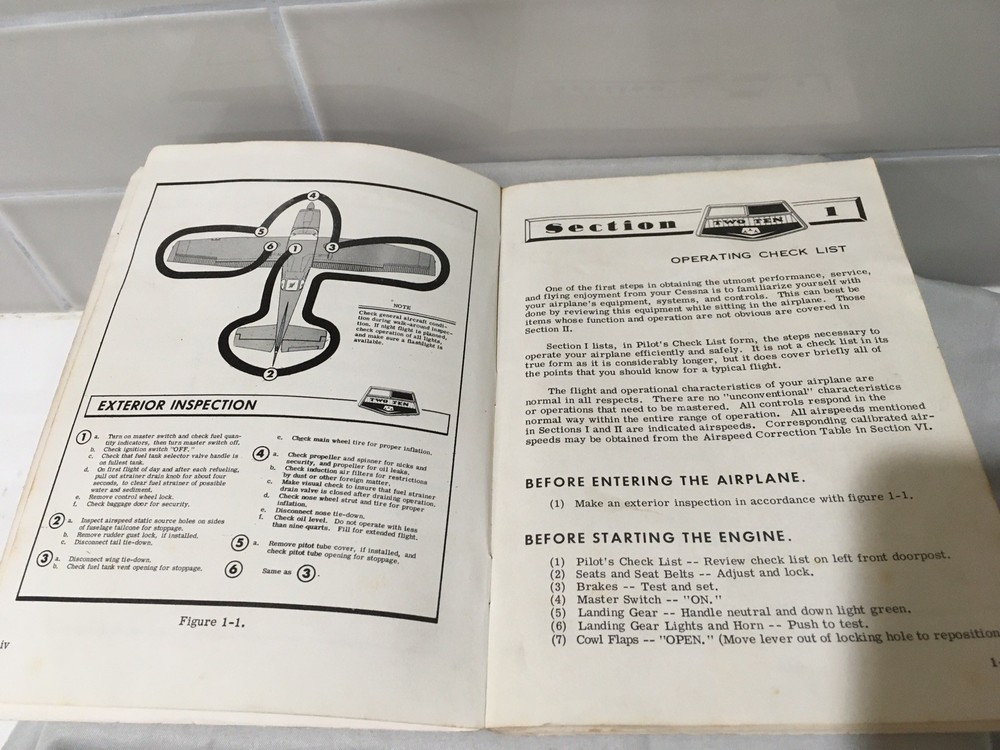 1964 Cessna 210 Centurion Owners Manual