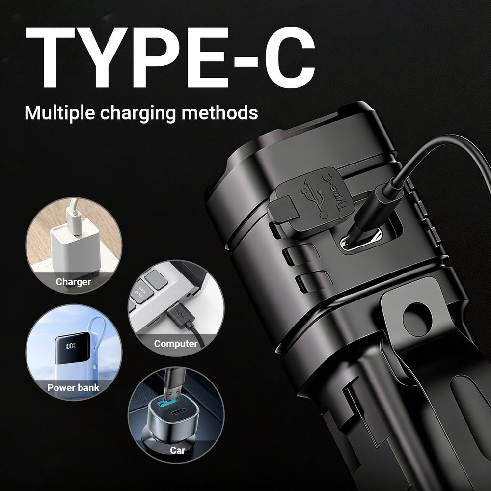 5x Mini Flashlight Rechargeable EDC Pocket Flashlights LED Small LED Work Lights