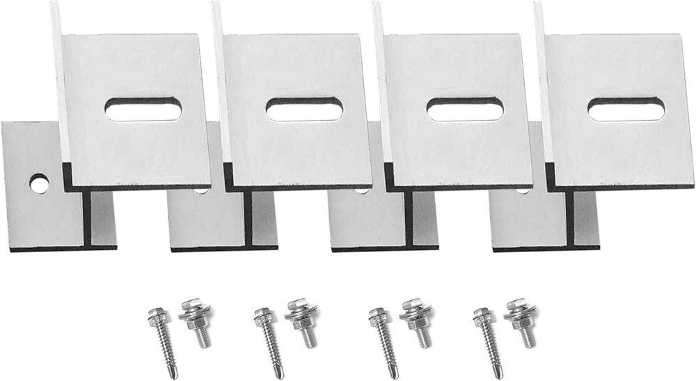4 Mini Z Brackets for Solar Panels - Robust Aluminum Solution for Any Surface