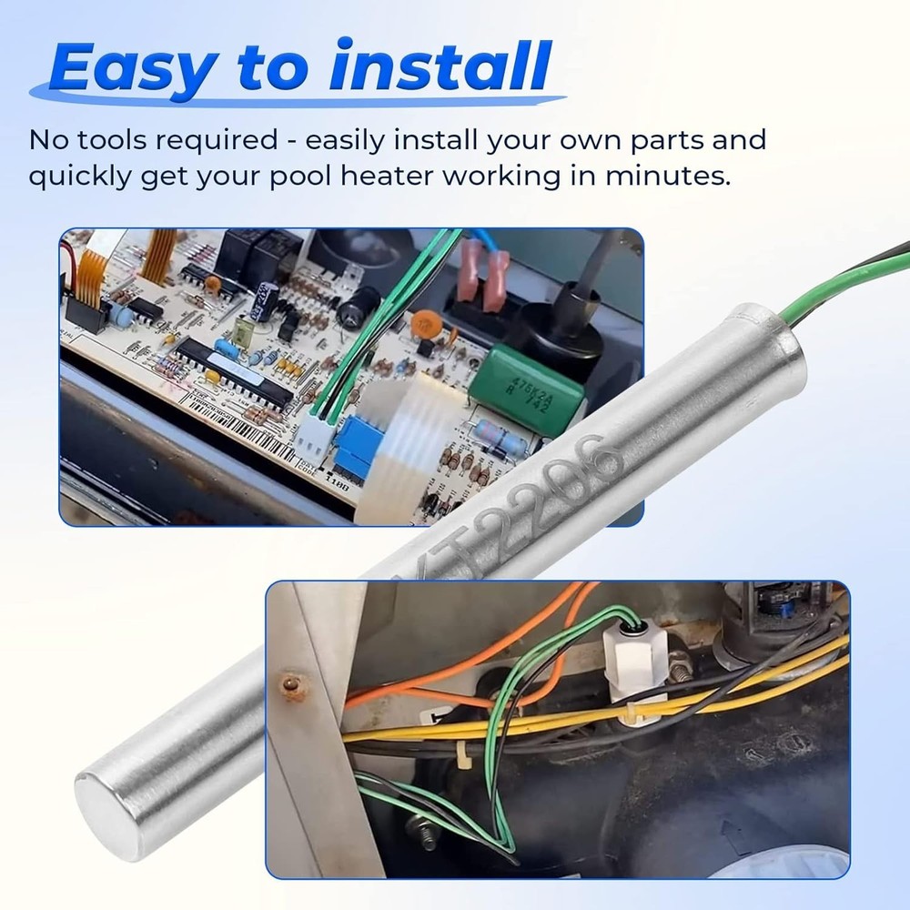 Raypak Compatible Pool Heater Sensor with ±10% Measurement, Durable Materials