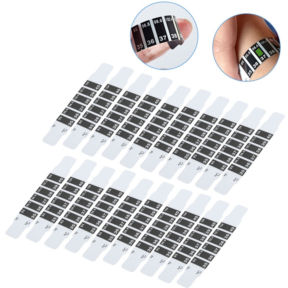 20pcs Reusable Forehead Thermometer Strips For Quick Temperature Measurement For