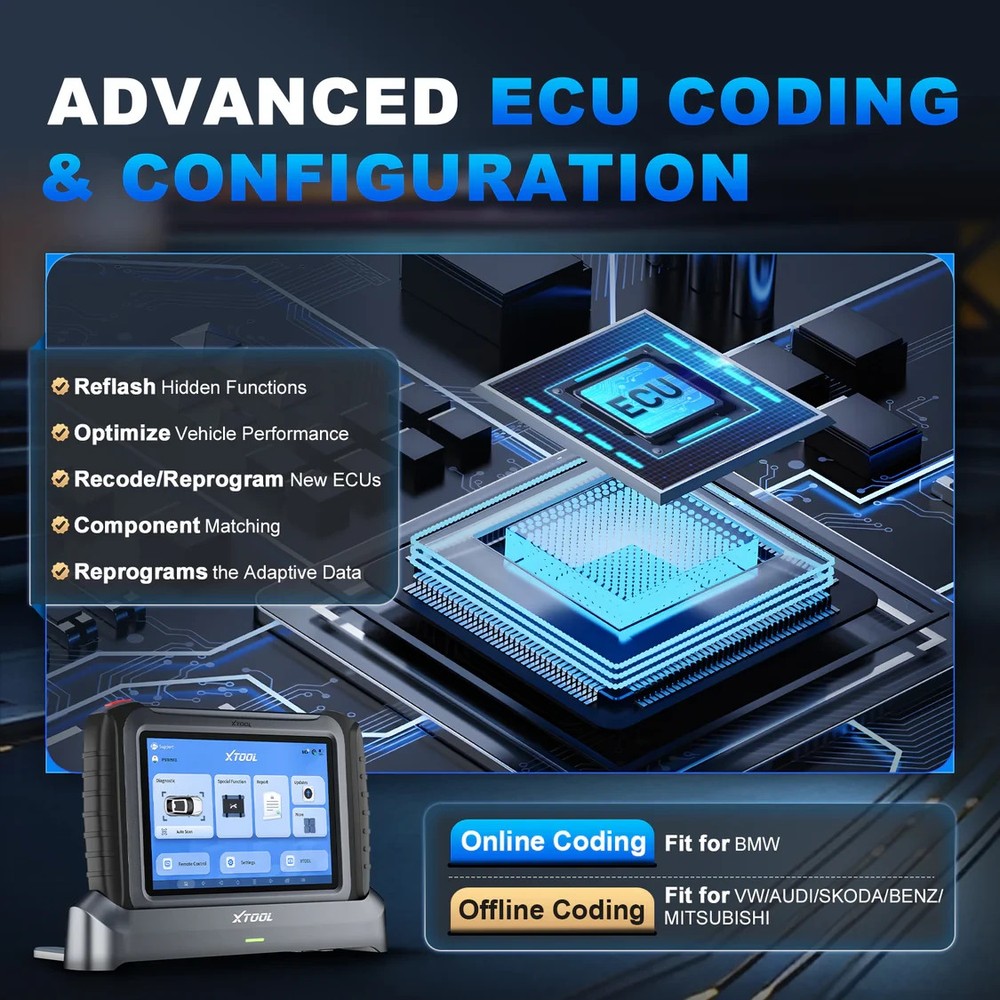 XTOOL IP919 MAX 2025 Diagnostic Tool J2534 Programming ECU Coding Bidirectional