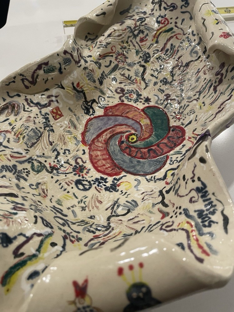 Studio Pottery Handmade Ceramic Tray Catch-All Glazed Decor Bathroom Kitchen