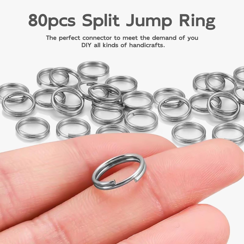 SPEESJOY 120 Pcs Mini Split Rings, 1/2 Inch Small Key Rings Bulk Silver