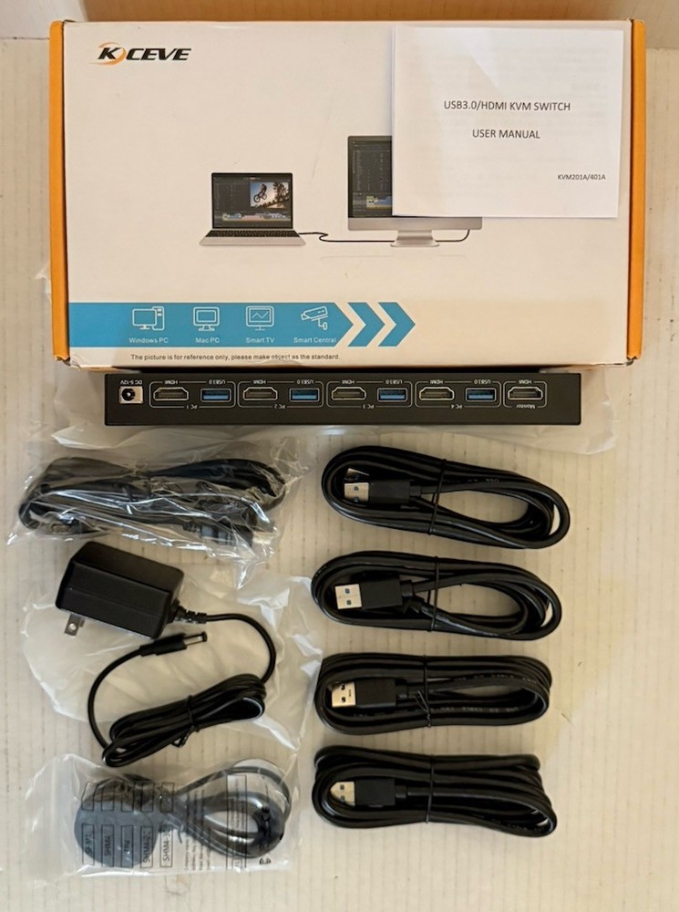 4 Ports USB 3.0 HDMI KVM Switch