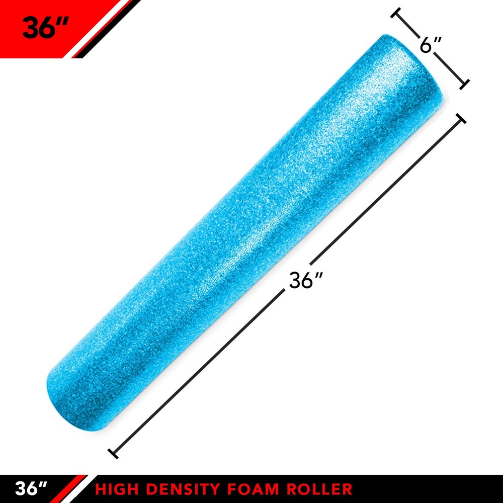 High Density Foam Roller, Solid Blue, 36-Inch