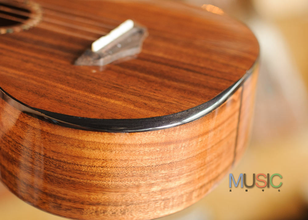 Bright Sun Solid Koa Tenor Ukulele (Wood Inlay)
