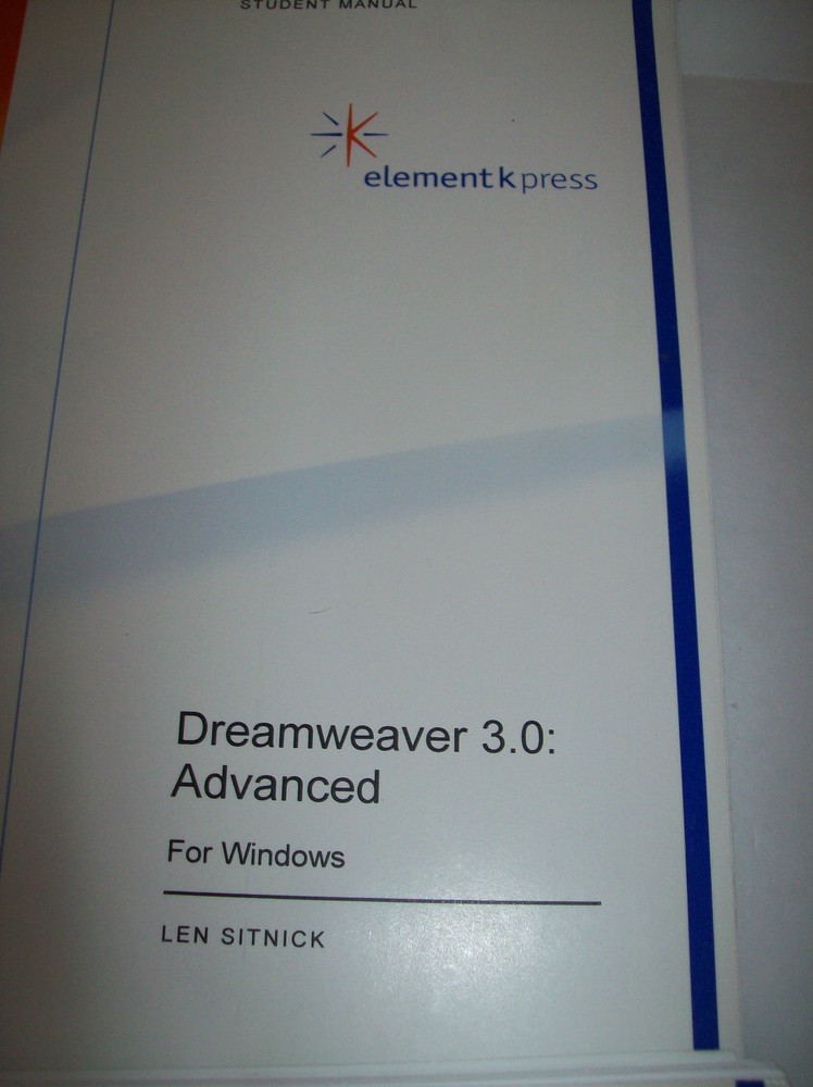 Web Page Tool Dreamweaver 3 Windows CD Quickstart Guide Manuals Using ZDWWIN30CD