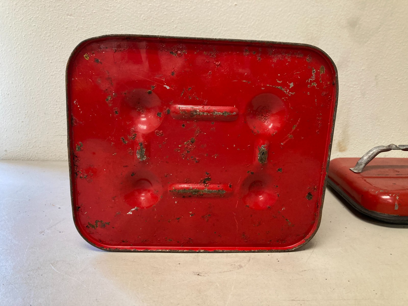 FANTASTIC RED 1950s KNAPP MONARCH Therm-a-Chest PORTABLE COOLER