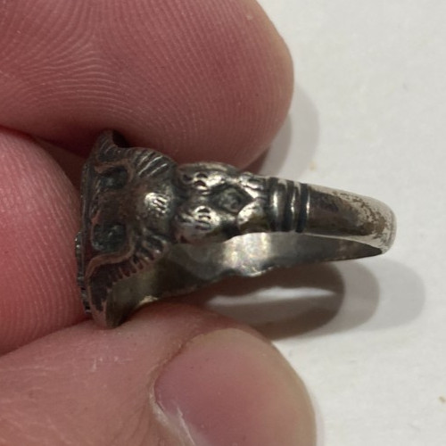 WW2 Army Military Patriotic Ring 925 Sterling Silver Size 6