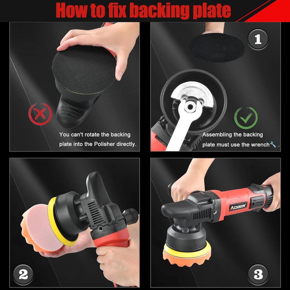5in Dual Action Random Orbital Buffer Polisher