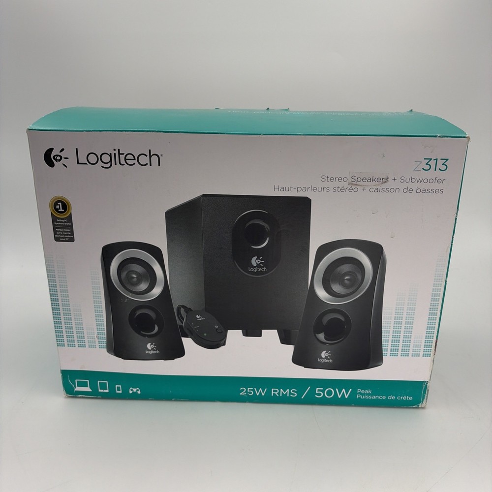 Logitech Z313 Speaker System for TV Home Computer MAC or PC