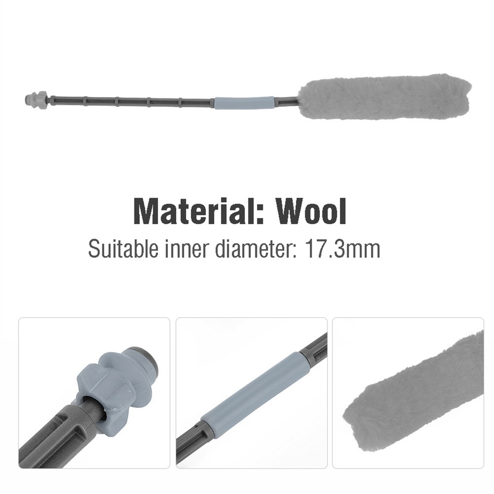 Wool Paintball Barrel Single Swab Squeegee Buffer Cleaning Accessories (grey)