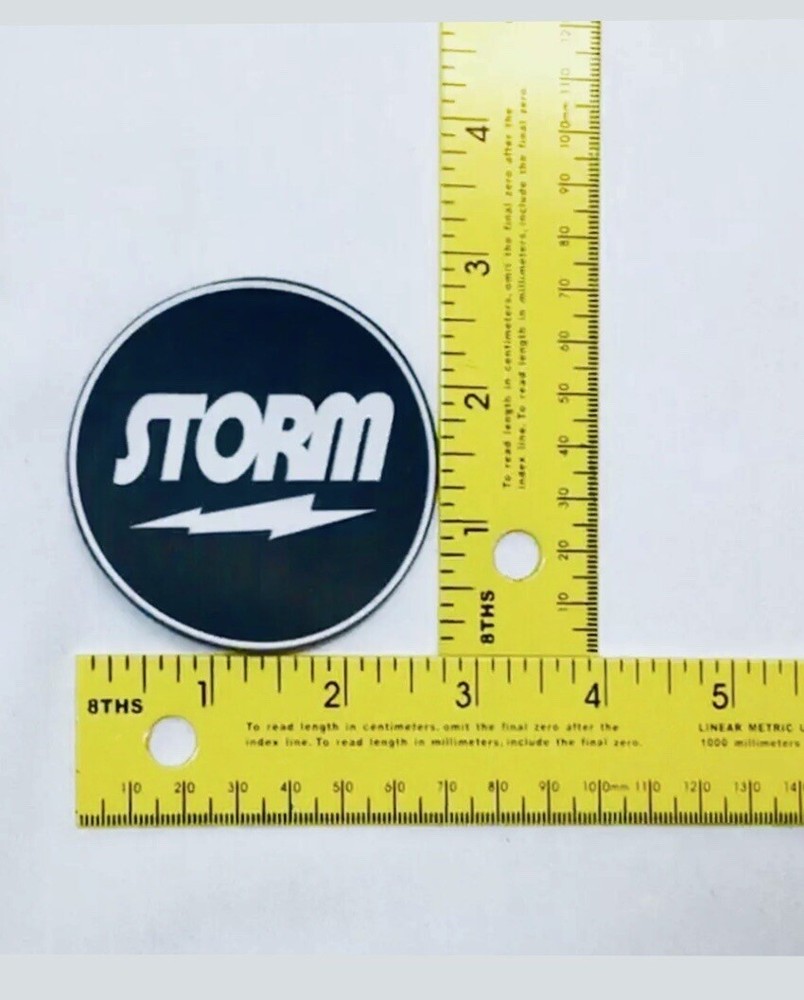 New Storm Round Bowling Patch (Black and White)