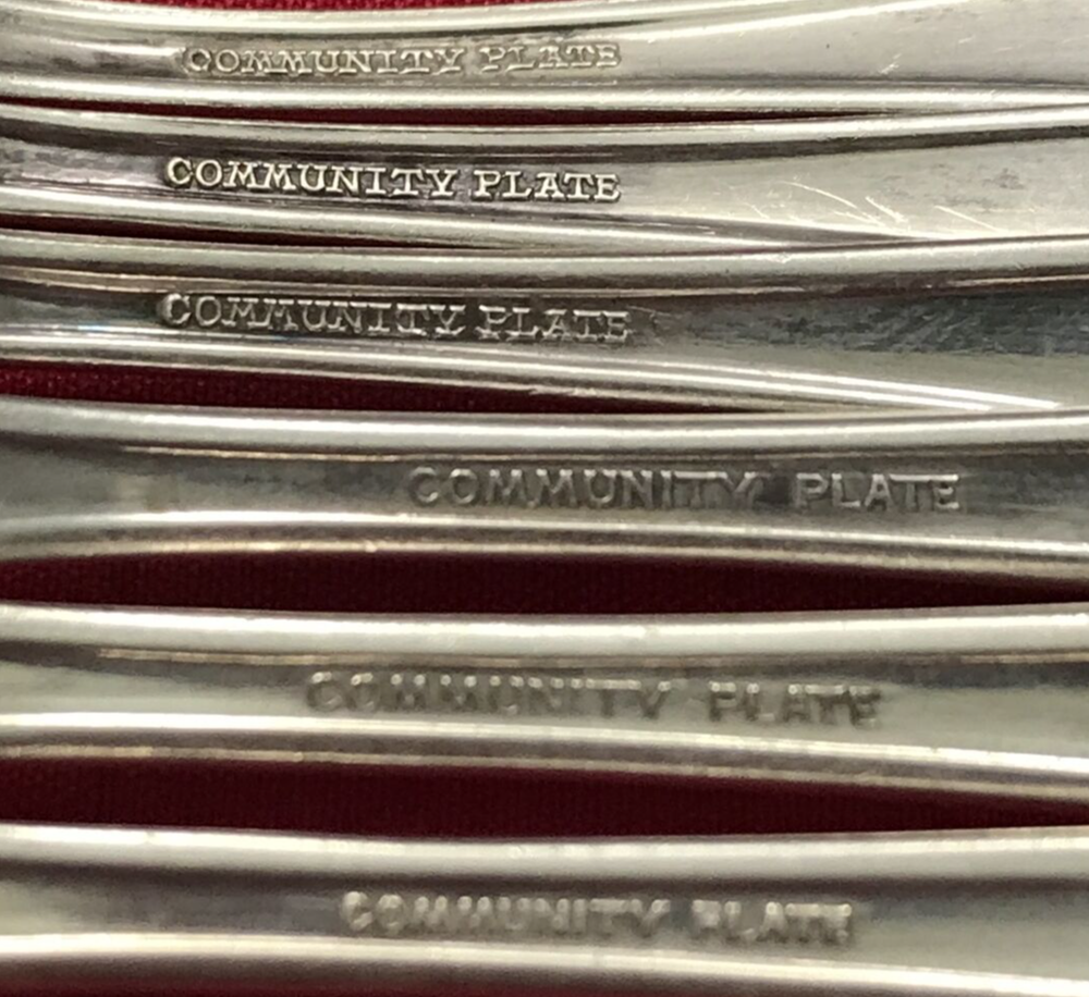 10 Pc 1917 ADAM Silverplated Mixed FLATWARE Community Plate