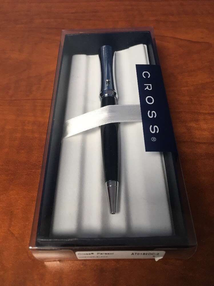 Cross Parasol Chrome and Black Twist Ballpoint Pen