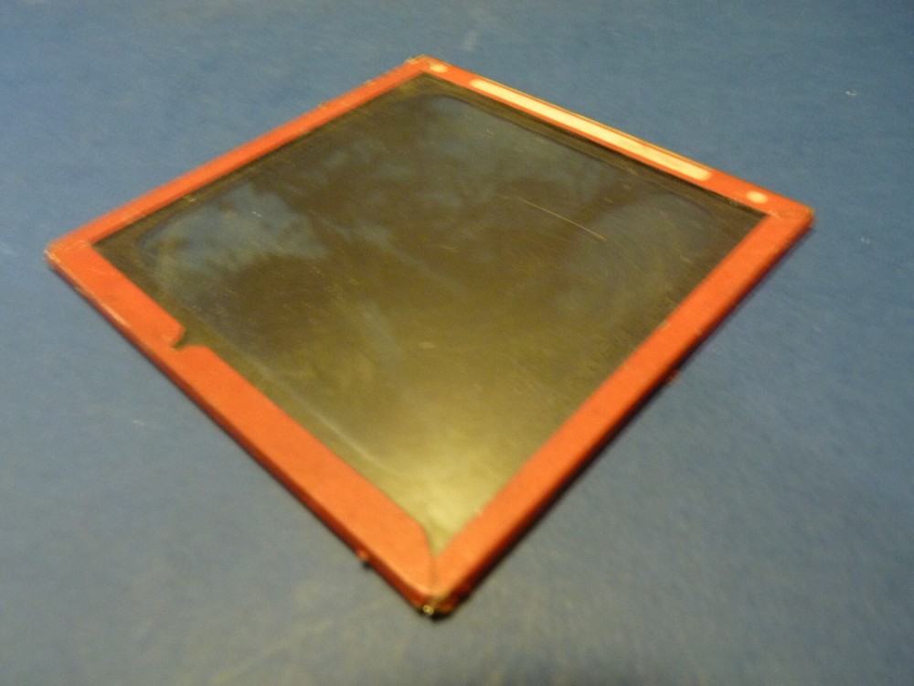 Magic Lantern Slide Bridge With Snow Antique