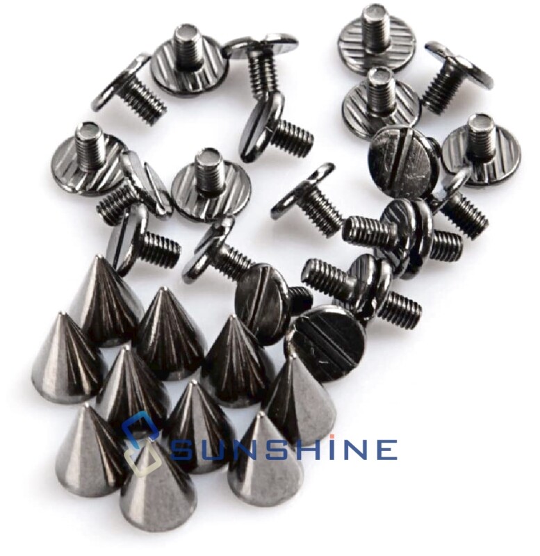 10/20/50/100/200PCS 10mm/26mm Metal Silver Studs Cone Rivets Screw Bullet Spikes