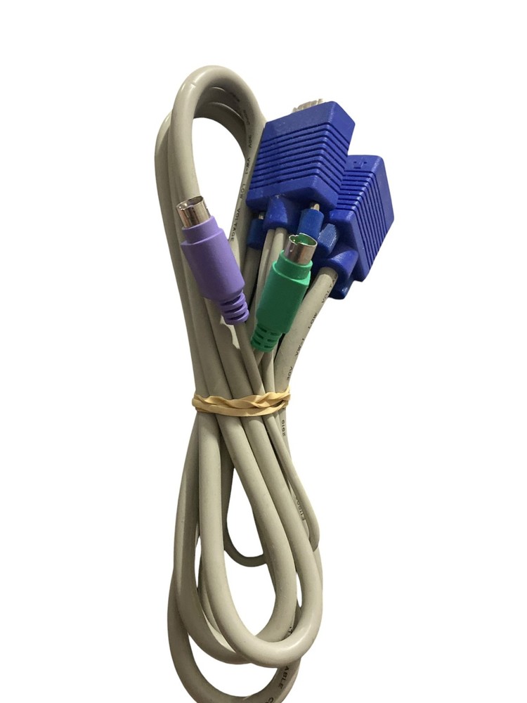 VGA PS/2 KVM Switch Cable VGA M/F + Keyboard Mouse PS2 Computer Cable