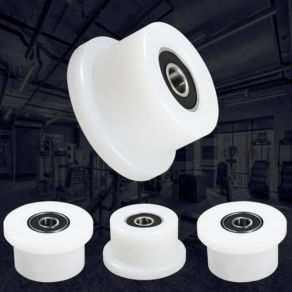 Qty.4 Machined Wheels/Rollers Compatible Total Gym Replacement, Fits Models 1000