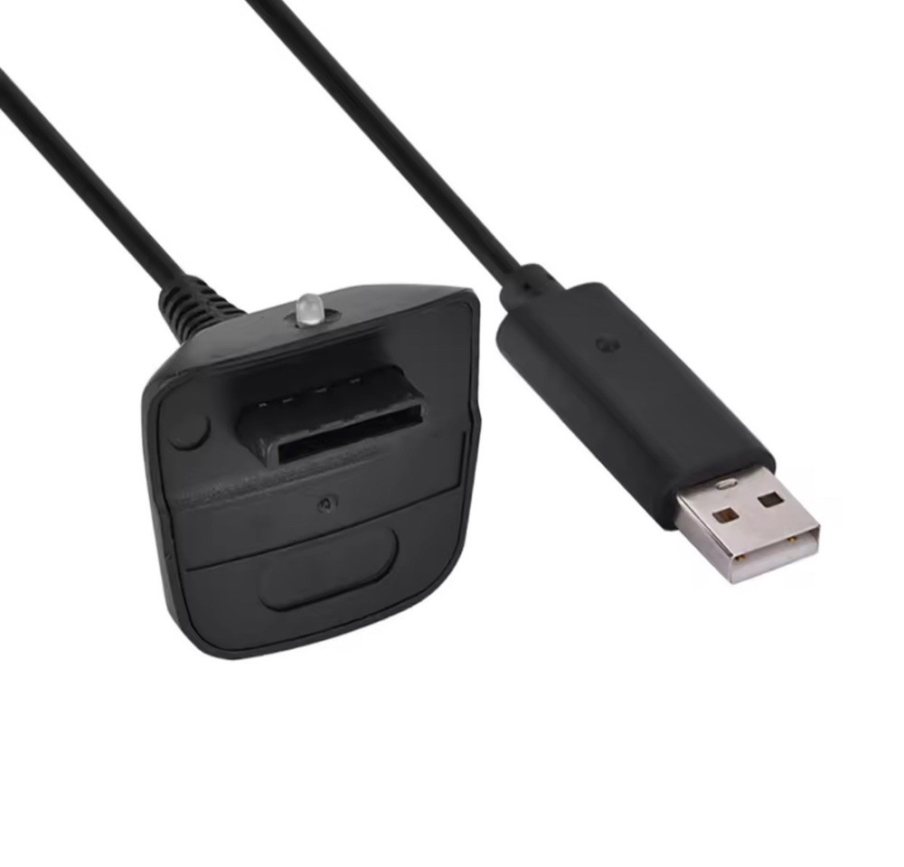 Xbox 360 Controller USB Charging Cable 5FT Play & Charge Black