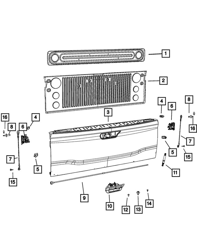 Genuine Mopar Tailgate Latch 68362549AK