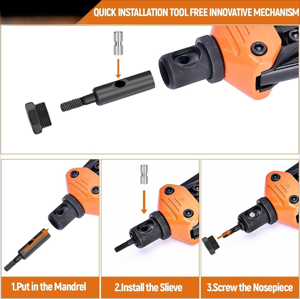 16-inch Rivet Nut Tool Set, including rivet nut tool assembly,