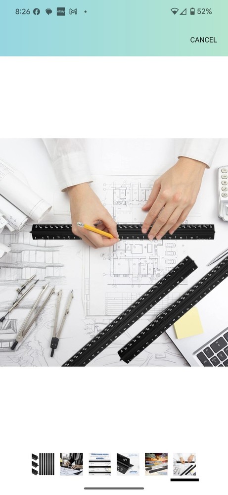 Macarrie 10 Pcs Architectural Scale Triangular Ruler 12" Architect Engineers...