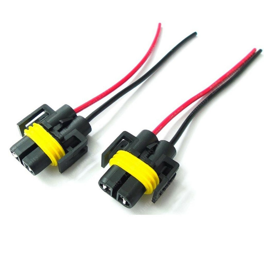 Wire Pigtail Female S H8 Two Harness DRL Cornering Bulb Socket Plug Lamp Replace