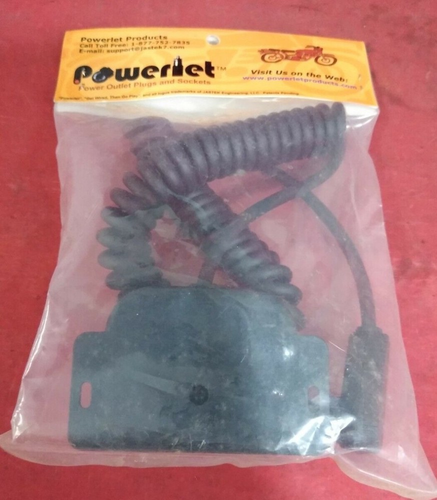 NEW POWERLET PAC-031 Low Profile Dual Cigarette Socket 24" Coil Cable