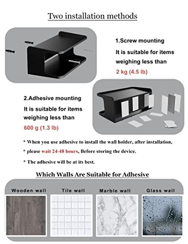 Bedside Wall Shelf Organizer Small Bedside Shelf Wall Mount for Bed Black