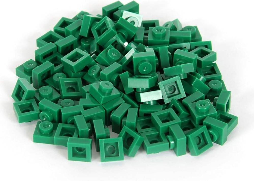 Green Bricky Blocks 100 Pieces 1x1