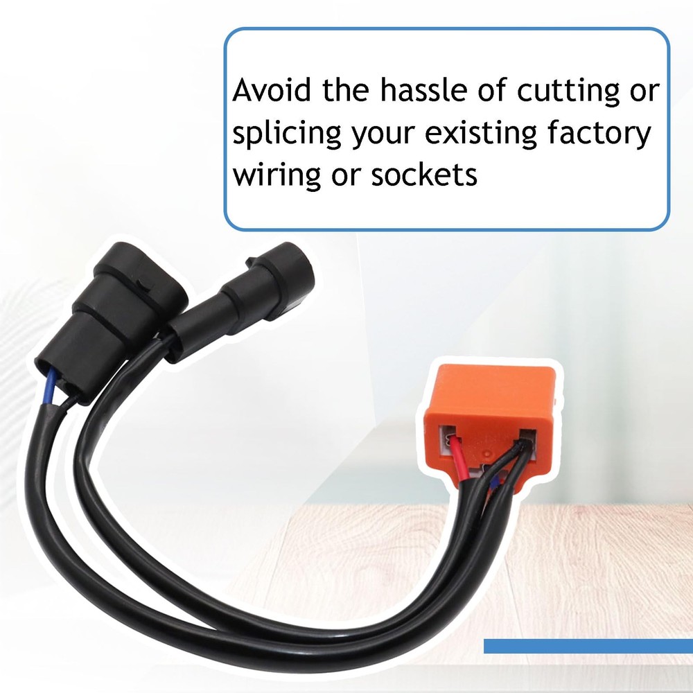 2Pack Headlight Bulb Conversion Plug and Play Wire Adapter Sockets...